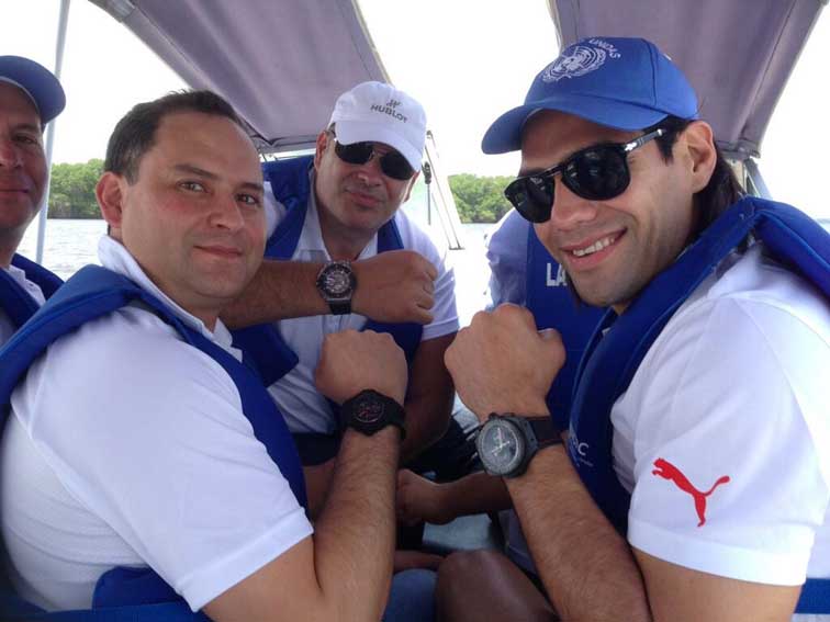 Esta fue la foto que subió Falcao a su cuenta de Twitter rumbos a los municipios del Magdalena.